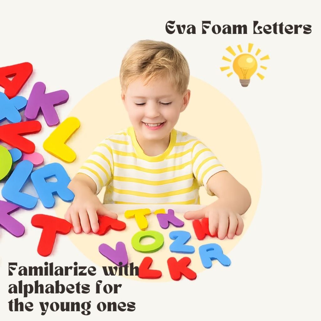 [SG] APLI 50mm Adhesive Eva Foam Letters | 104 Pcs Per Pack [Evergreen Stationery]