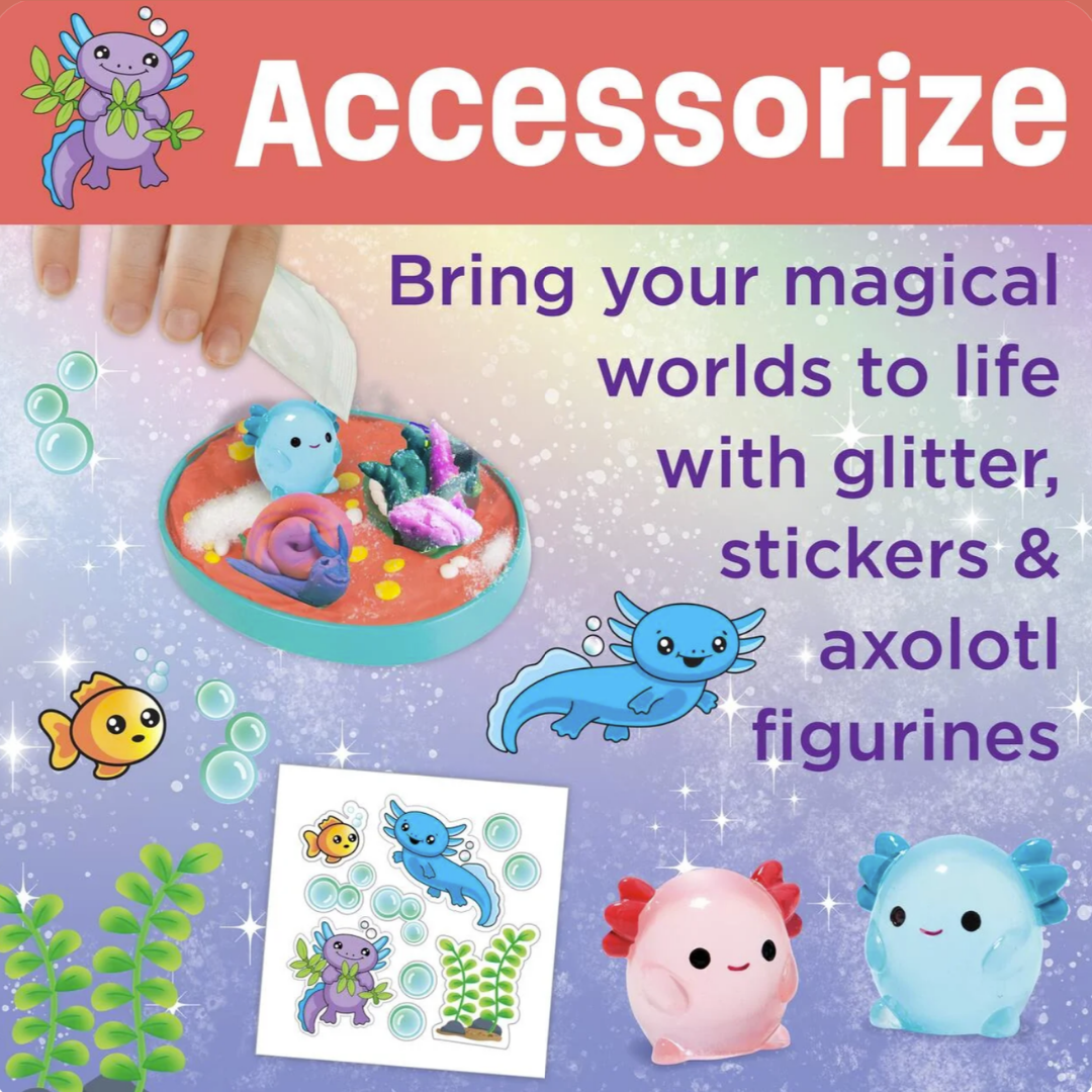 Faber Castell MYO Water Globes Axolotis | Ages 6+ | DIY snow globe kit | Sculpt whimsical aquatic scenes