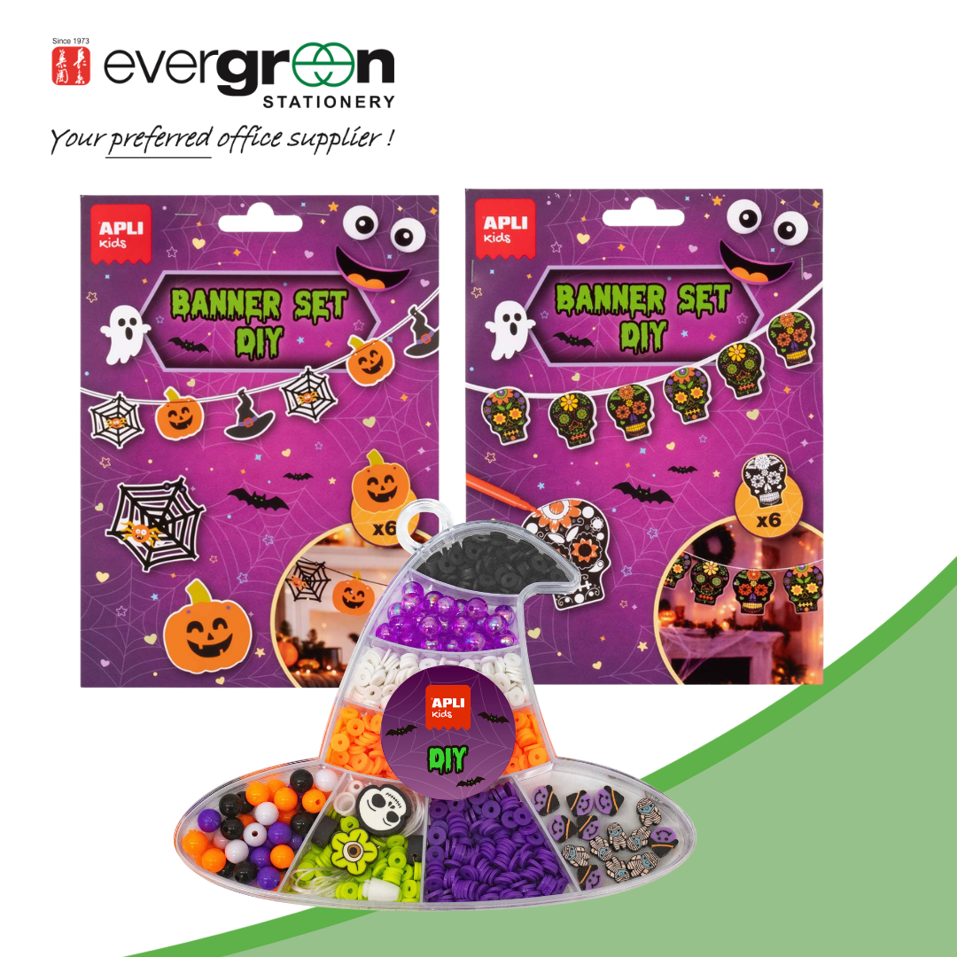 APLI Halloween Themed DIY Kits | Hat Bracelet | Skull & Pumpkin Garland